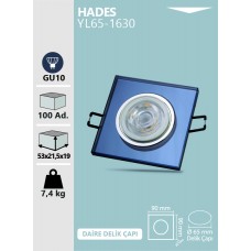 HADES DEKORATİF CAM KASA KARE